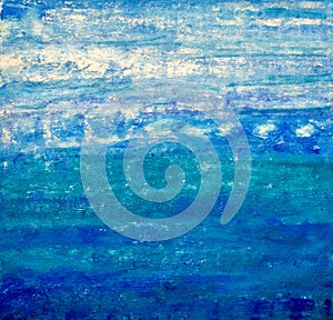 ABSTRACT PAINT CERULEAN OCEAN PAINTING photo