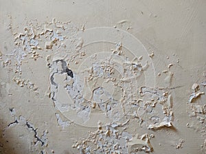 Abstract Paint cracking off dark wall.Grunge wall texture background.