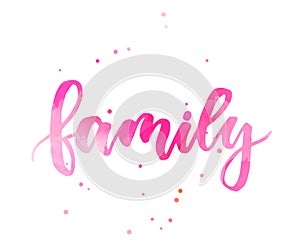 Abstract painted calligraphy - family