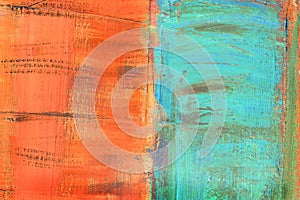 Abstract painted canvas