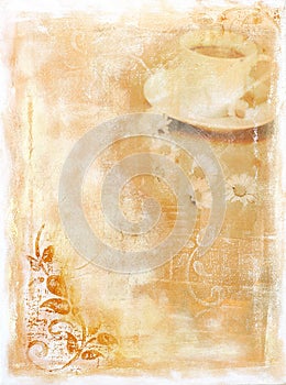 Abstract painted coffee background