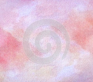 Abstract painted watercolor background on paper texture