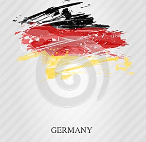 Abstract painted watercolor splashes flag of Germany Bundesflagge und Handelsflagge. Background concept for German national