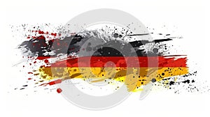 Abstract painted watercolor splashes flag of Germany Bundesflagge und Handelsflagge. Background concept for German national