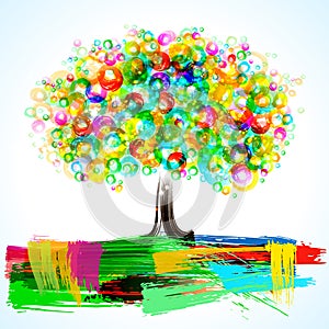 Abstract Painterly Tree