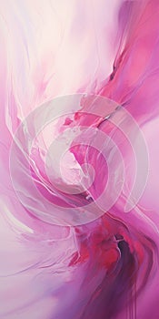 Abstract Painting 14: Delicate Chromatics In Vibrant Magenta