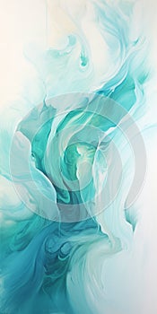 Abstract Painting 20: Whirlwind Of Turquoise Brushstrokes