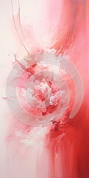 Abstract Painting 21: A Whirlwind Of Red Brushstrokes And Ethereal Emotions