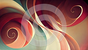 abstract painting art background watercolor curves AI generated