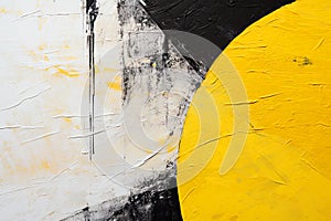 Abstract painting background with yellow, black color in style grange