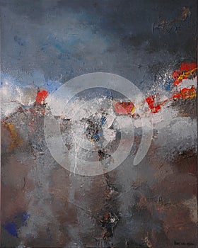 Abstract painting by Bart van