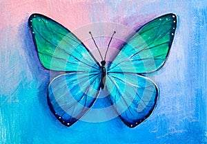 Abstract painting butterfly