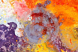 Abstract painting color texture. Bright artistic background, close up.