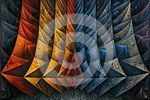 Vibrant Abstract Painting With Diverse Shapes and Colors. Generative AI