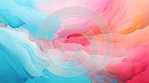 Colorful Abstract Painting With Dreamlike Brushstrokes photo