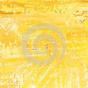 Abstract painting interior with simulated text, pattern