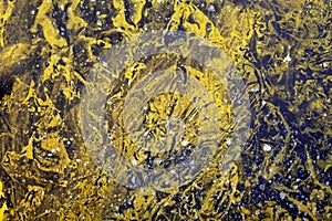 Abstract painting, mixed media. Texture made with gray and yellow colors