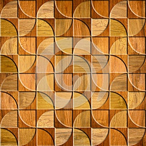 Abstract paneling pattern - Interior wall decor - wood surface