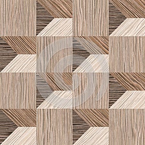 Abstract paneling pattern - seamless background - Blasted Oak photo