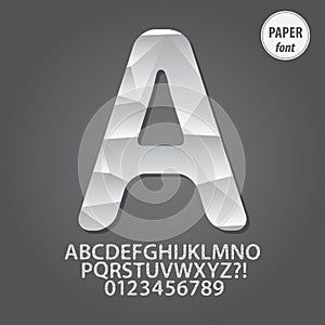 Abstract Paper Alphabet and Digit Vector