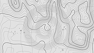 Abstract paper cut shapes. Topographic map on white background. Topo map elevation lines. Contour vector abstract vector