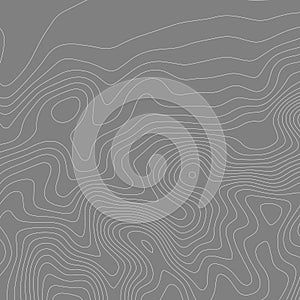 Abstract paper cut shapes. Topographic map on white background. Topo map elevation lines. Contour vector abstract vector