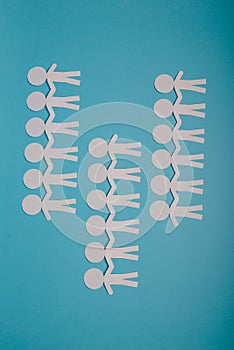 abstract paper people holding for hands