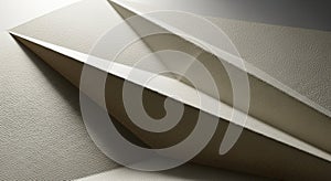 Abstract paper sculpture featuring sharp, angular