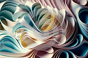 Abstract paper shapes in pastel colors