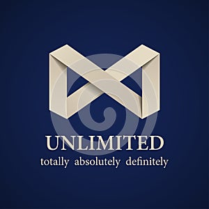 Abstract paper unlimited symbol