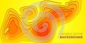 Papercut multi layer orange gradient background