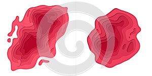 Papercut multi layer red gradient background