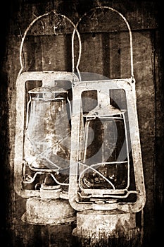 Abstract paraffin lamps.