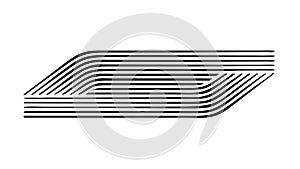 Abstract Parallel Lines Icon: Design, Data Flow Connectivity, vector design Generative AI