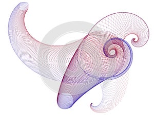 Abstract parametric background from color circles. Vector illus