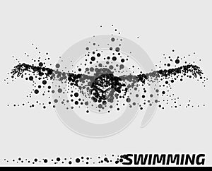 Abstract Particle Male Swimmer photo