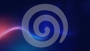 Abstract Particle Mesh Forming Flowing Wave Technology Background