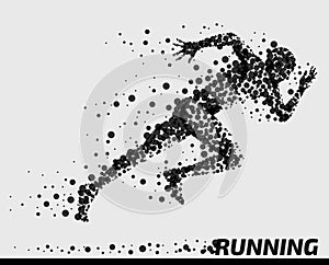 Abstract Particle Running Man / Athlete