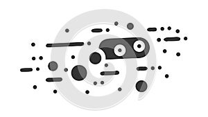 Abstract Particle Stream Movement Graphic Element, vector design Generative AI