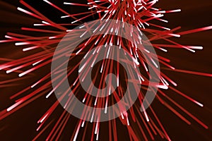 Abstract particles background, explosion with particles and light beam. 3d rendering