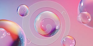 Abstract Pastel Bubbles Colorful Sphere Background