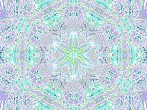 Abstract, pastel and colorful kaleidoscope