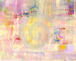 Abstract Pastel Colors Watercolor Painting