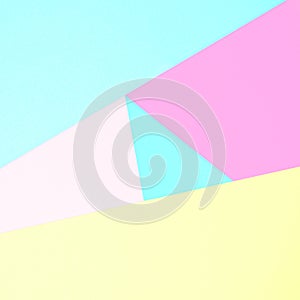 Abstract pastel coloured paper texture background. Minimal geometric shapes and lines in pastel colours.
