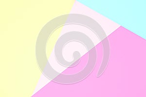 Abstract pastel coloured paper texture background. Minimal geometric shapes and lines in pastel colours.