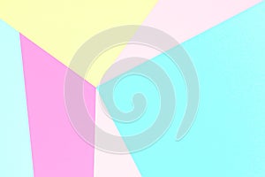 Abstract pastel coloured paper texture background. Minimal geometric shapes and lines in pastel colours.