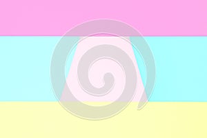 Abstract pastel coloured paper texture minimalism background. Minimal geometric shapes in pastel colours.