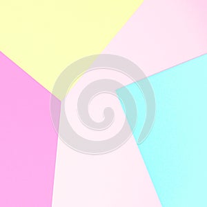 Abstract pastel coloured paper texture minimalism background. Minimal geometric shapes in pastel colours.