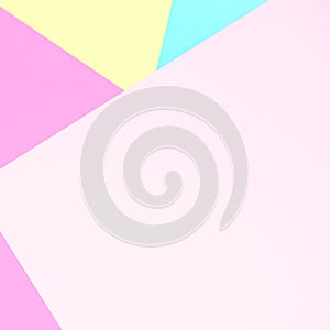 Abstract pastel coloured paper texture minimalism background. Minimal geometric shapes in pastel colours.