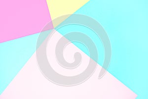 Abstract pastel coloured paper texture minimalism background. Minimal geometric shapes in pastel colours.